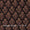 Vanspati Ajrakh Brown Colour Authentic Block Floral Foil Print Cotton Fabric Online 9568DB
