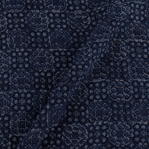 Buy Vanspati Ajrakh Indigo Blue Colour Ethnic Block Print Cotton Fabric Online 9568DC5