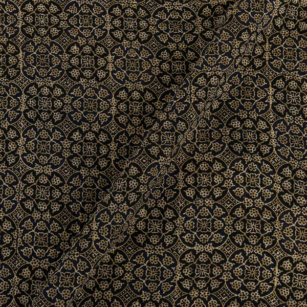 Buy Vanspati Ajrakh Black Colour Ethnic Block Print Cotton Fabric Online 9568DC6