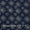 Vanaspati Ajrakh Indigo Blue Colour Authentic Geometric Block Print Cotton Fabric Cut of 0.80 Meter