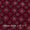 Vanaspati Ajrakh Cherry Red Colour Authentic Geometric Block Print Cotton Fabric Cut Of 0.60 Meter