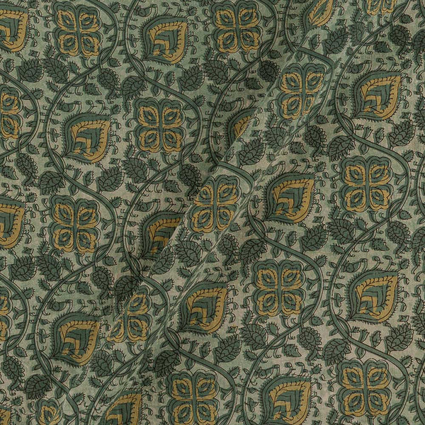 Buy Vanaspati Ajrakh Laurel Green Colour Mughal Block Print Cotton Fabric Online 9568DX1