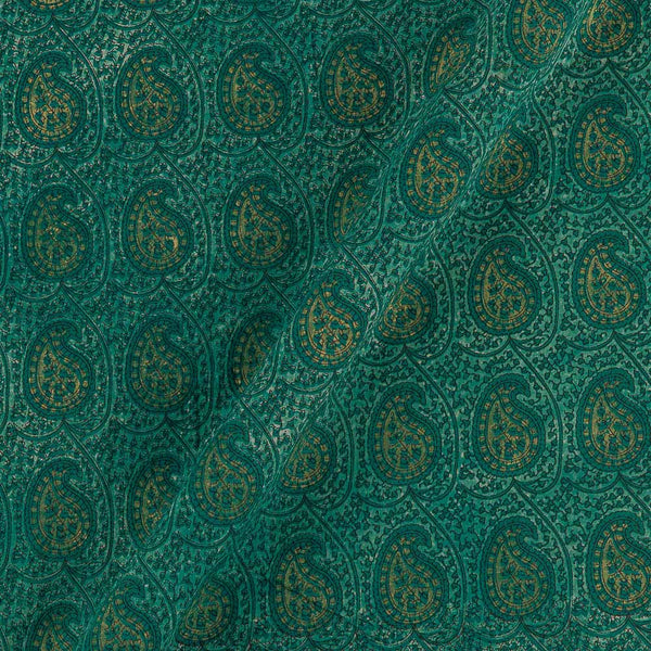 Buy Vanaspati Ajrakh Rama Green Colour Paisley Jaal Block Print Cotton Fabric Online 9568EA2