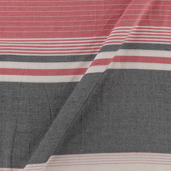 Cotton Off White Colour Stripes Print Fabric Online 9570AB