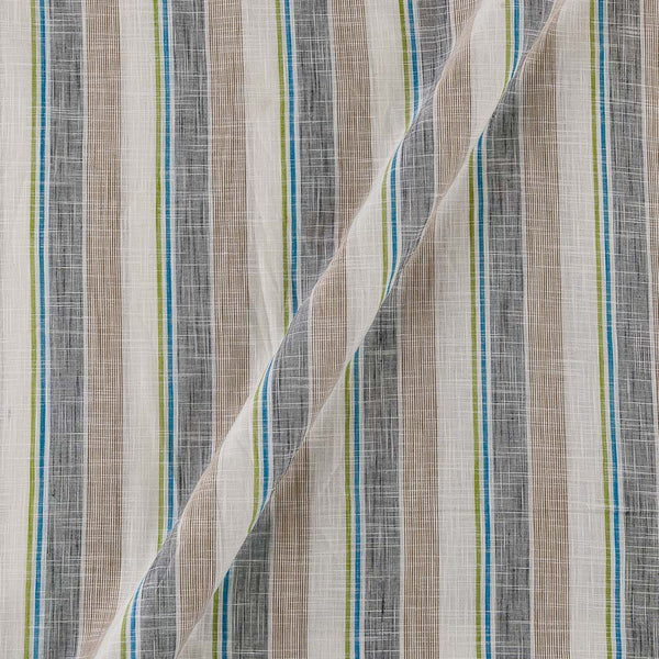 Cotton Off White Colour Stripes Print 42 Inches Width Fabric