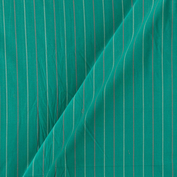 Cotton Jacquard Stripes Aqua Marine Colour Fabric Online 9359AGF5