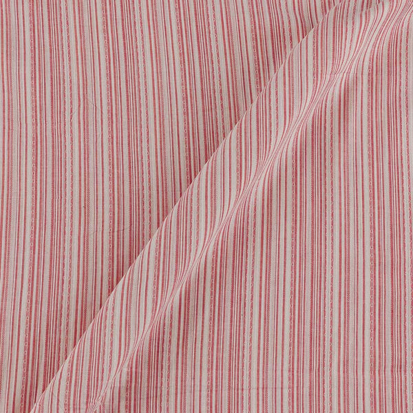 Off White Colour Jacquard Stripes Dobby Cotton Washed 43 Inches Width Fabric