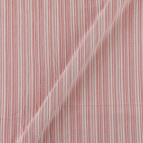 Off White Colour Jacquard Stripes Dobby Cotton Washed Fabric Online 9572AL3
