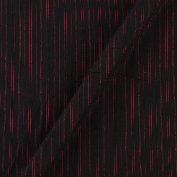 Cotton Jacquard Stripes Black Colour Washed Fabric Online 9572AN2