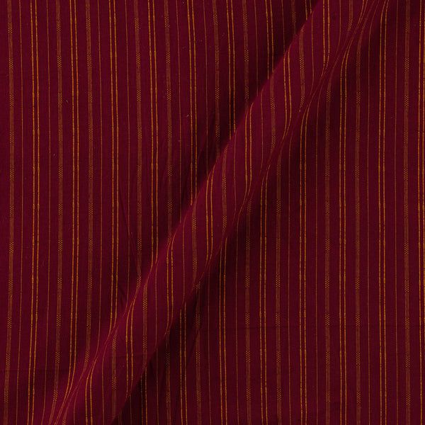 Cotton Jacquard Stripes Maroon Colour Washed Fabric Online 9572AN3
