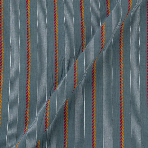 Cotton All Over Jacquard Border Grey Colour Fabric Online 9572AP2