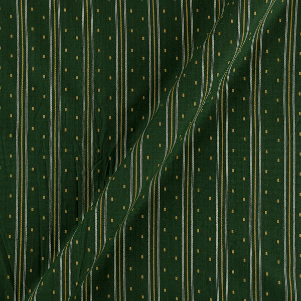 Buy leaves Green Colour Jacquard Stripes Cotton Washed Fabric Online 9572BA2