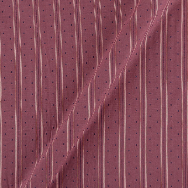 Buy Hot Coral Colour Jacquard Stripes Cotton Washed Fabric Online 9572BA6
