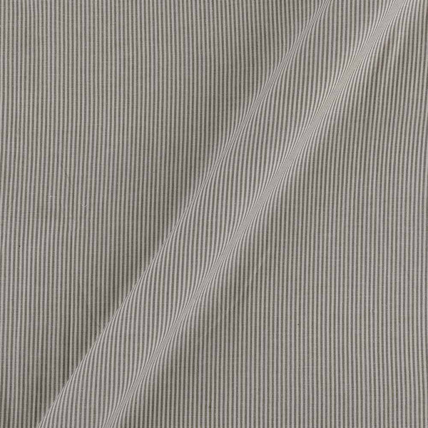 Buy Slub Cotton White & Beige Colour Stripes Fabric Online 9572BB1