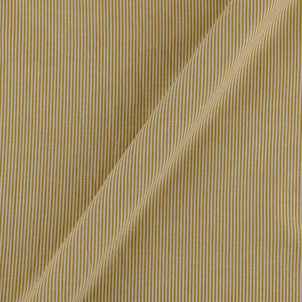 Buy Slub Cotton White & Mustard Colour Stripes Fabric Online 9572BB4