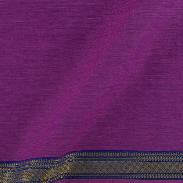 Buy South Cotton Rani Pink X Violet Cross Tone Two Side Jari Border Fabric Online 9579B2