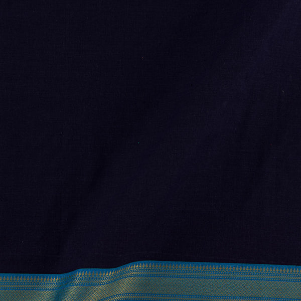 Buy South Cotton Midnight Blue Colour Two Side Jari Border Fabric Online 9579B7