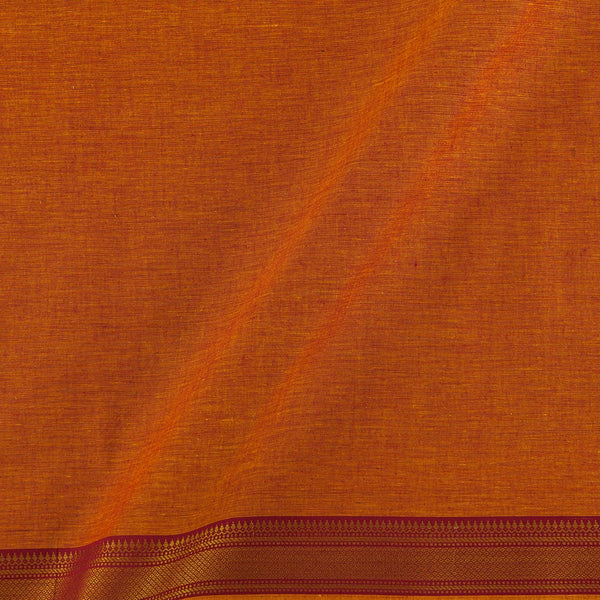 Buy South Cotton Orange X Red Cross Tone Colour Two Side Jari Border Fabric Online 9579B9