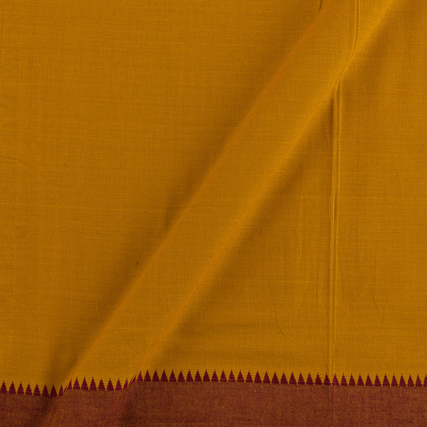 South Cotton Mustard Orange Colour Two Side Temple Border Fabric