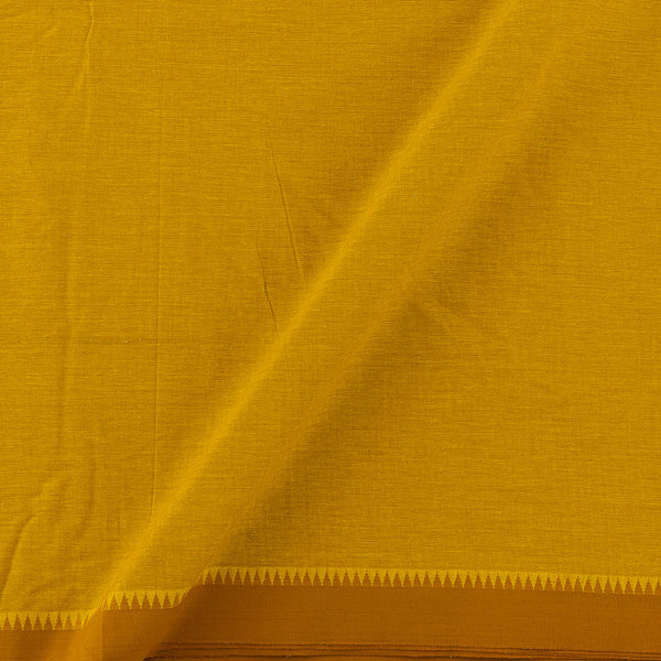 South Cotton Mustard Yellow Coloue Two Side Orange Temple Border Fabric Online 9579BK