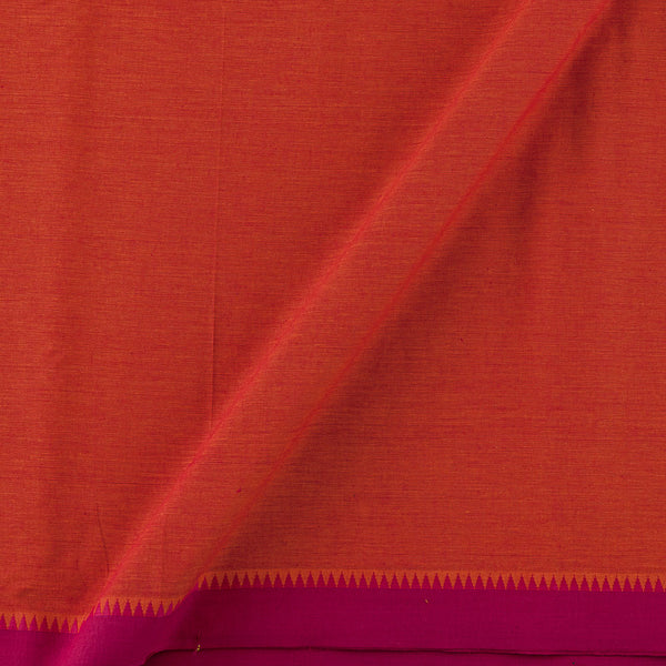 South Cotton Orange X Rani Pink Cross Tone Two Side Black Temple Border Fabric Online 9579BP