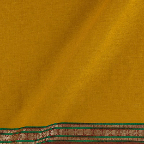 Buy South Cotton Mustard Colour  Daman Jari Border Fabric Online 95797C3