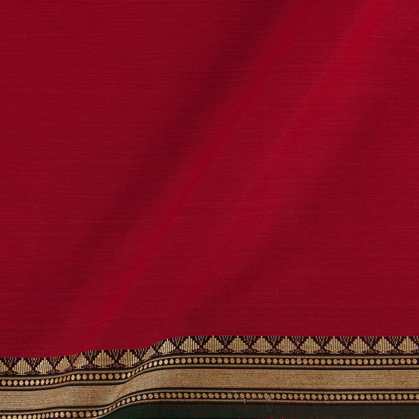 Buy South Cotton Red Colour With Two Side Jari Border Fabric Online 9579D2