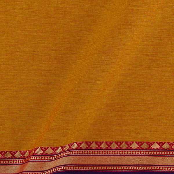 Buy South Cotton Apricot X Red Cross Tone With Two Side Jari Border Fabric Online 9579D6