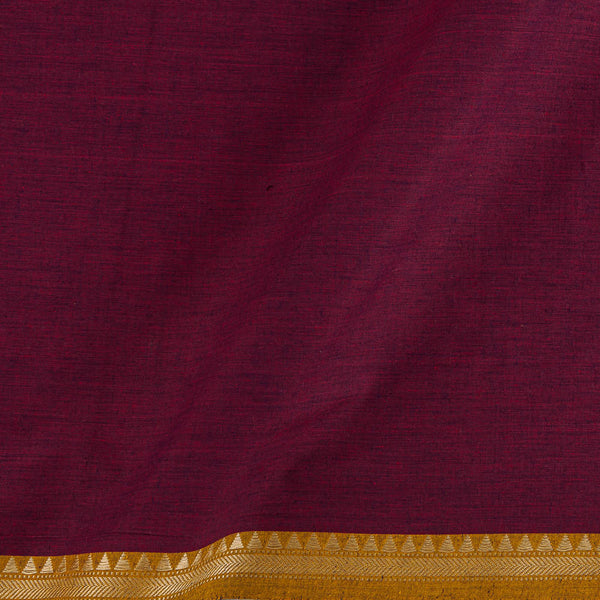 Buy South Cotton Magenta X Violet Cross Tone With Two Side Jari Border Fabric Online 9579E1
