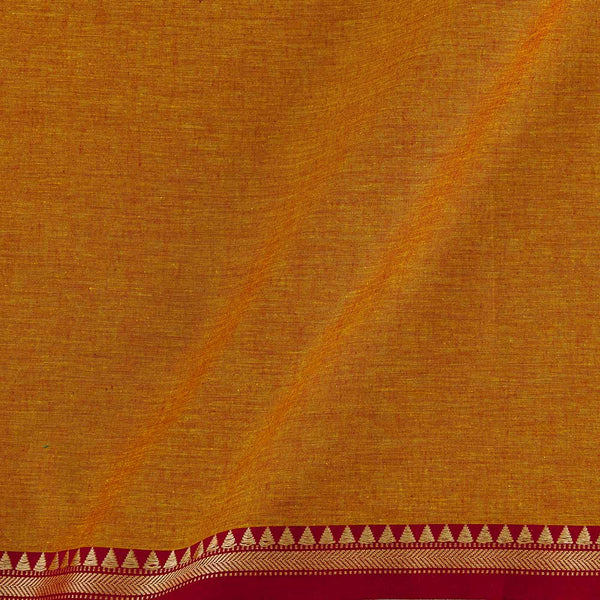 Buy South Cotton Apricot X Red Cross Tone With Two Side Jari Border Fabric Online 9579E2
