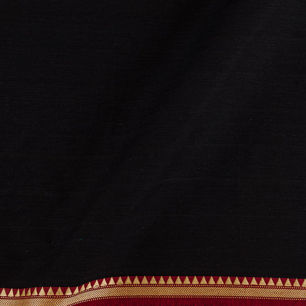 Buy South Cotton Black Colour With Two Side Jari Border Fabric Online 9579E7
