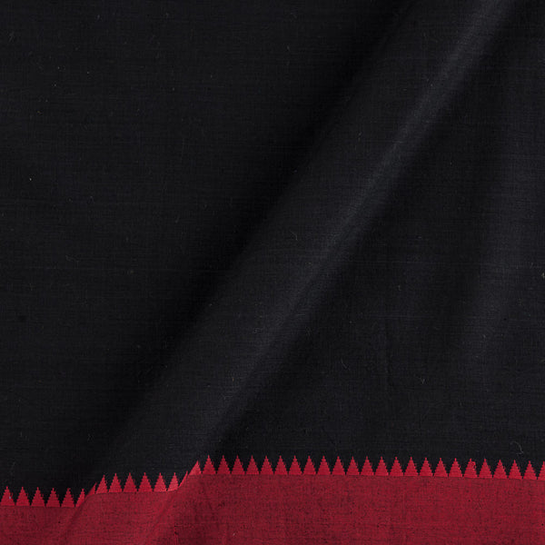 South Cotton Black Colour Two Side Red Temple Border Fabric Online 9579G 