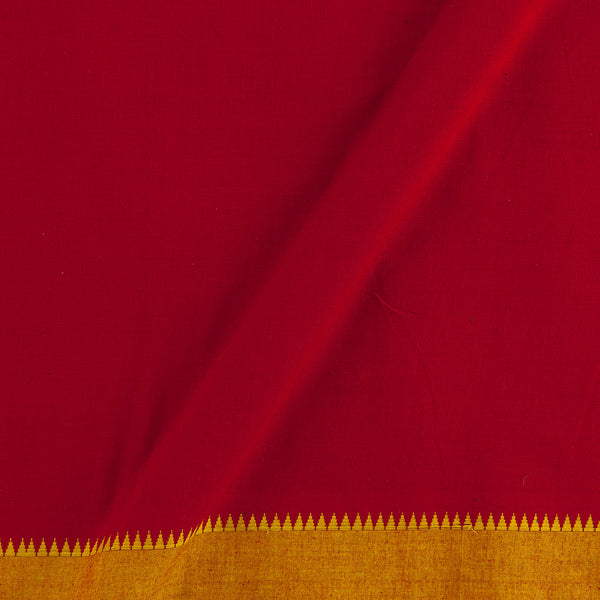 South Cotton Crimson Red Colour Two Side Temple Border Fabric