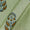 Mashru Gaji Pista Green Colour Floral Butta Hand Block Discharge Print Fabric Online 9582AL