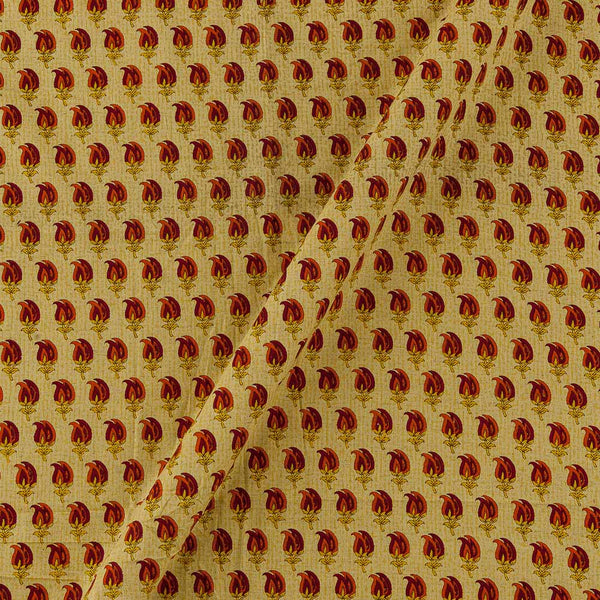 Flex Cotton Lemon Yellow Colour Small Paisley Print Fabric Online 9600R3