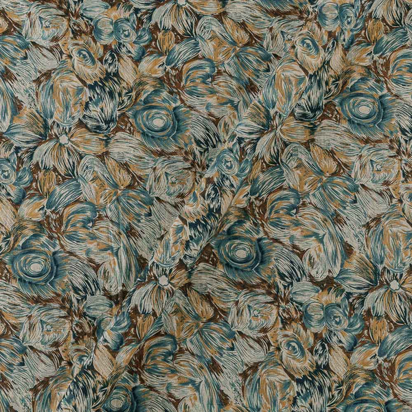Cotton Off White Colour Floral Print 42 Inches Width Fabric