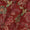 Flex Cotton (Cotton Linen) Brick Red Colour Jaal Print 42 Inches Width Fabric