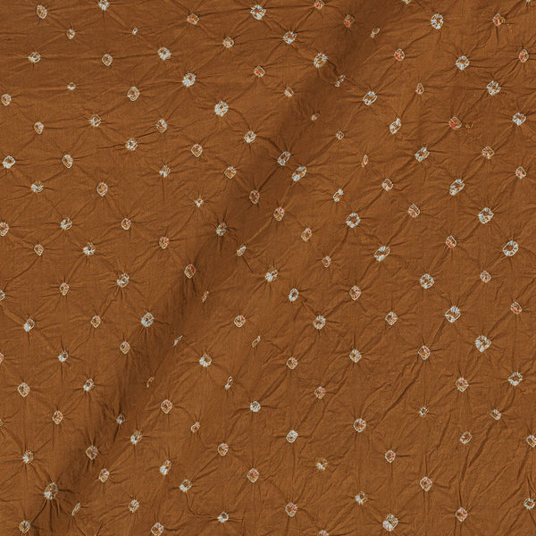 Cotton Mul Type Dusty Brown Colour 42 inches Width Ek Bundi Bandhani Fabric freeshipping - SourceItRight