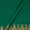 Spun Dupion (Artificial Raw Silk) Emerald Green Colour Golden Paisley Jacquard Daman Border Fabric Online 9610K4