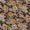 Brown Colour Gold Foil Floral Print Rayon Fabric