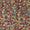 Brick Colour Leaves Gold Foil Print Rayon Fabric Online 9617H3