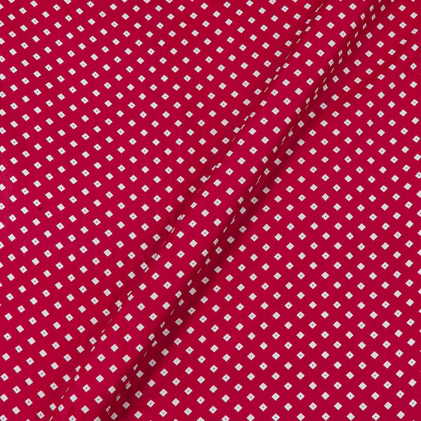 Raspberry Pink Colour Bandhani Print Rayon Fabric Online 9617J1