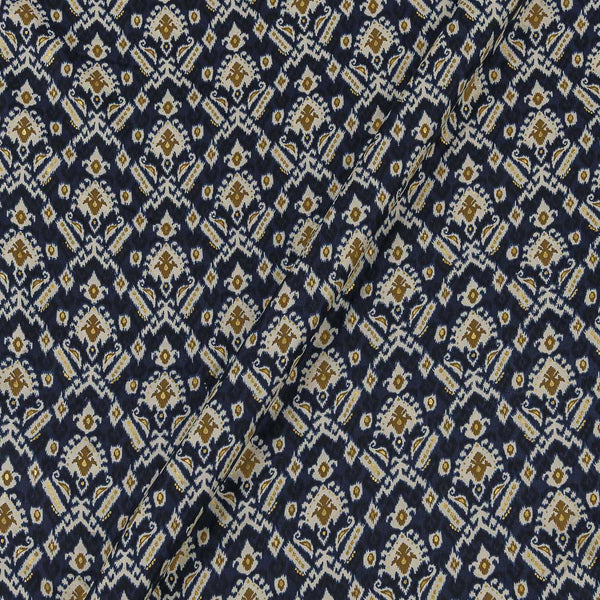 Violet Blue Colour Patola with Gold Foil Print Rayon Fabric Online 9617Q4