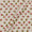 Cotton Flex Cream White Colour Gold Foil Floral Print Fabric Online 9620U3