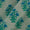 Cotton Aqua Marine Colour Floral Butta Print with One Side Zari Border Fabric Online 9632AD