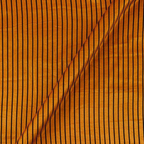 Mashru Gaji Saffron Orange Colour Self Jacquard Stipes Fabric Online 9643D13