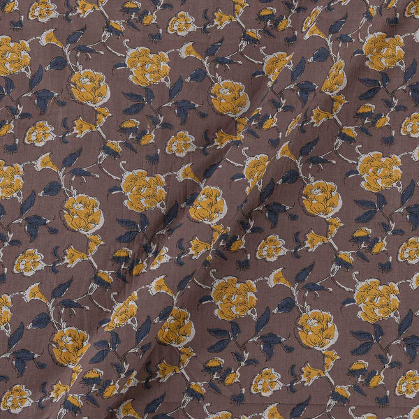 Soft Cotton Ginger Brown Colour Jaal Print Fabric Online 9649AL2