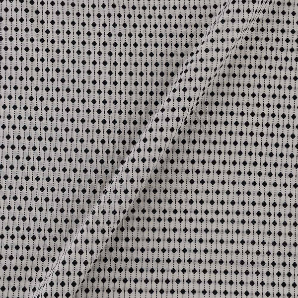 Soft Cotton White Colour Geometric Print Fabric Online 9649AN