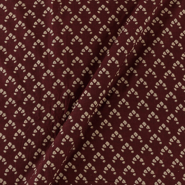 Cotton Maroon Colour Jahota Inspired Geometric Print Fabric Online 9649BC1