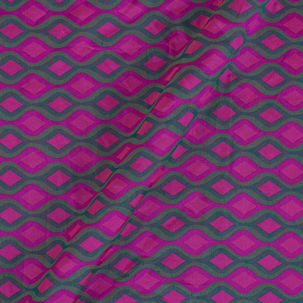 Silk Feel Jacquard Rani Pink Colour Ikat Pattern 47 Inches Width Fabric freeshipping - SourceItRight
